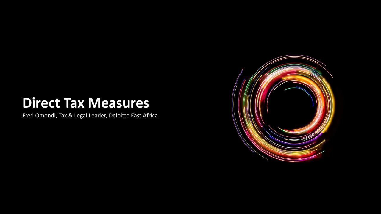 Cover slide 31 from Deloitte Kenya Budget 2022_23 Webinar 