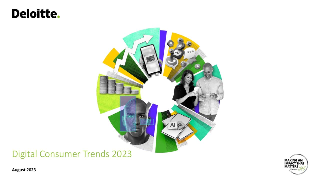 Digital Consumer Trends 2023 Deloitte consulting deck cover