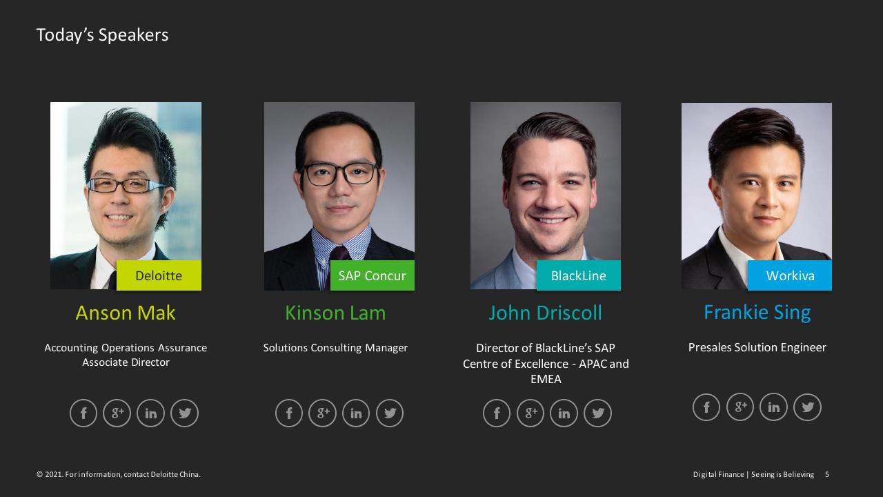 Team slide 5 from Digital Finance Seeing Is Believing Deloitte