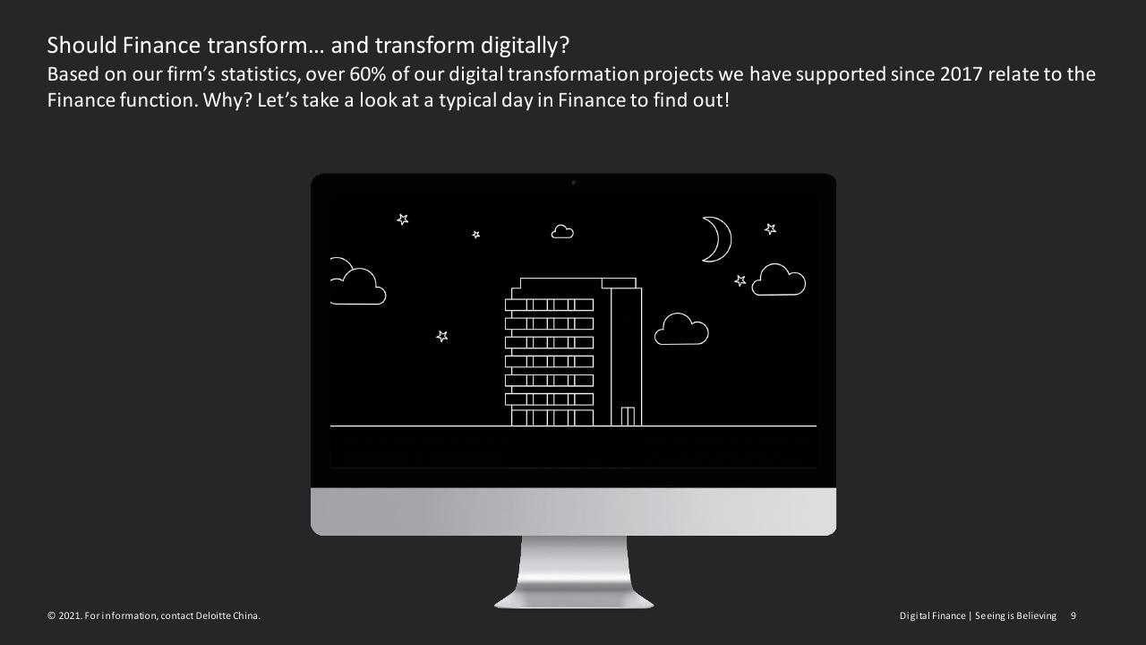 Section Divider slide 9 from Digital Finance Seeing Is Believing Deloitte