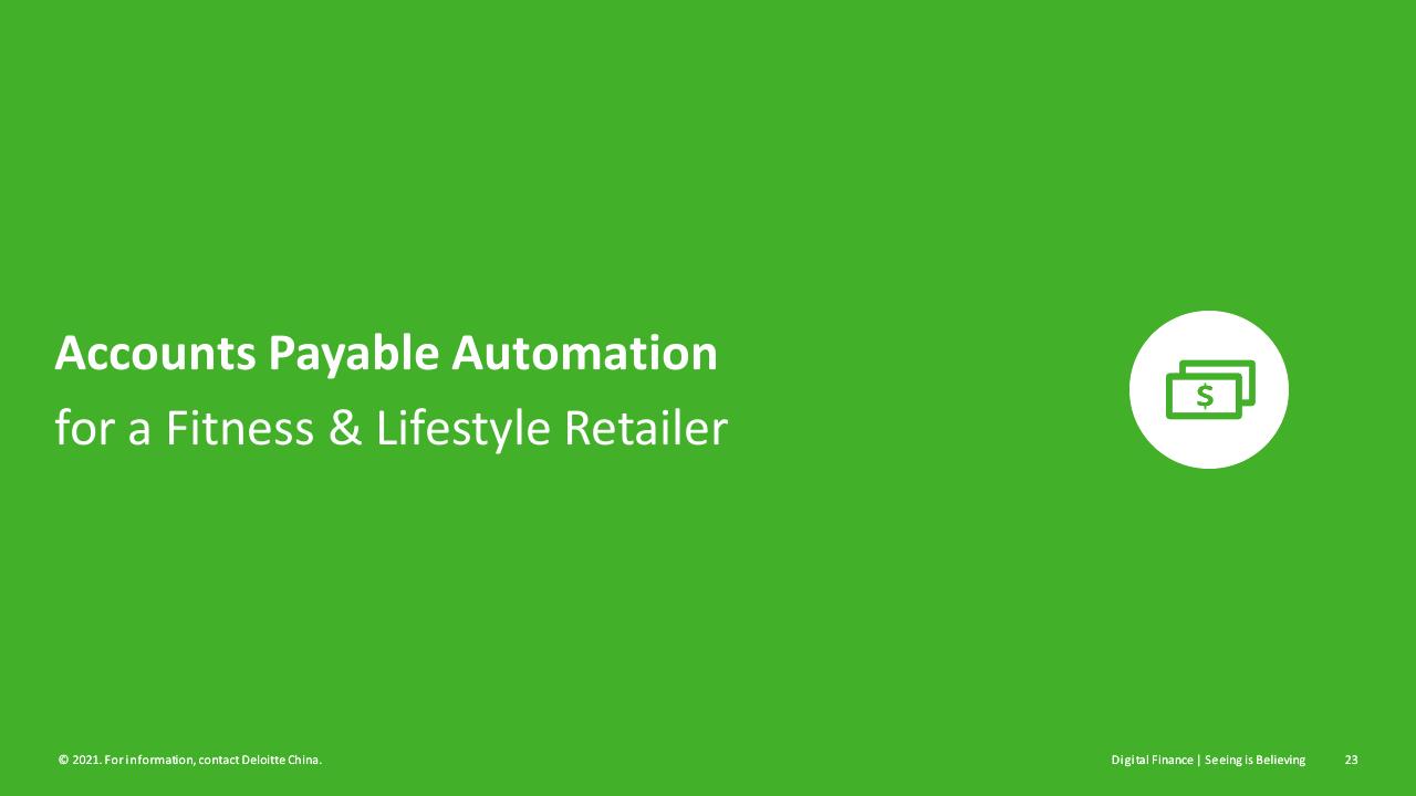 Section Divider slide 23 from Digital Finance Seeing Is Believing Deloitte
