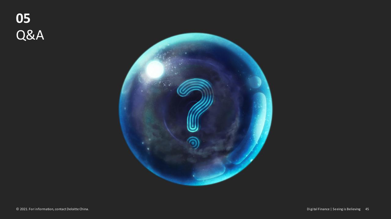 Closing slide 45 from Digital Finance Seeing Is Believing Deloitte