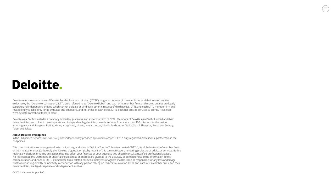 Text slide 67 from Doing Business In The Philippines 2021 Deloitte
