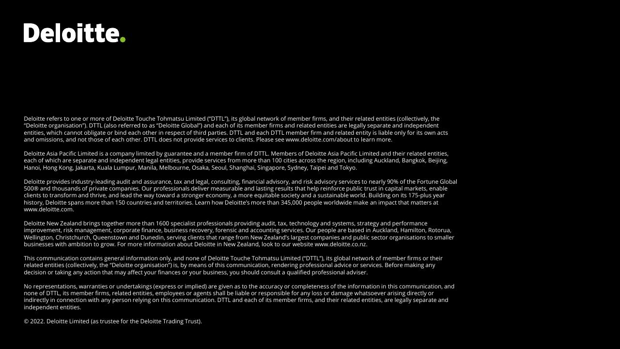 Text slide 19 from Fletcher Building Economic Uncertainty Analysis Deloitte