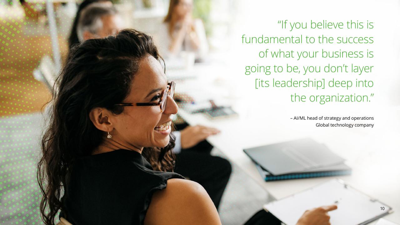 Quote slide 10 from Fueling The AI Transformation_ Four Key Actions Powering Widespread Value From AI Right Now Deloitte