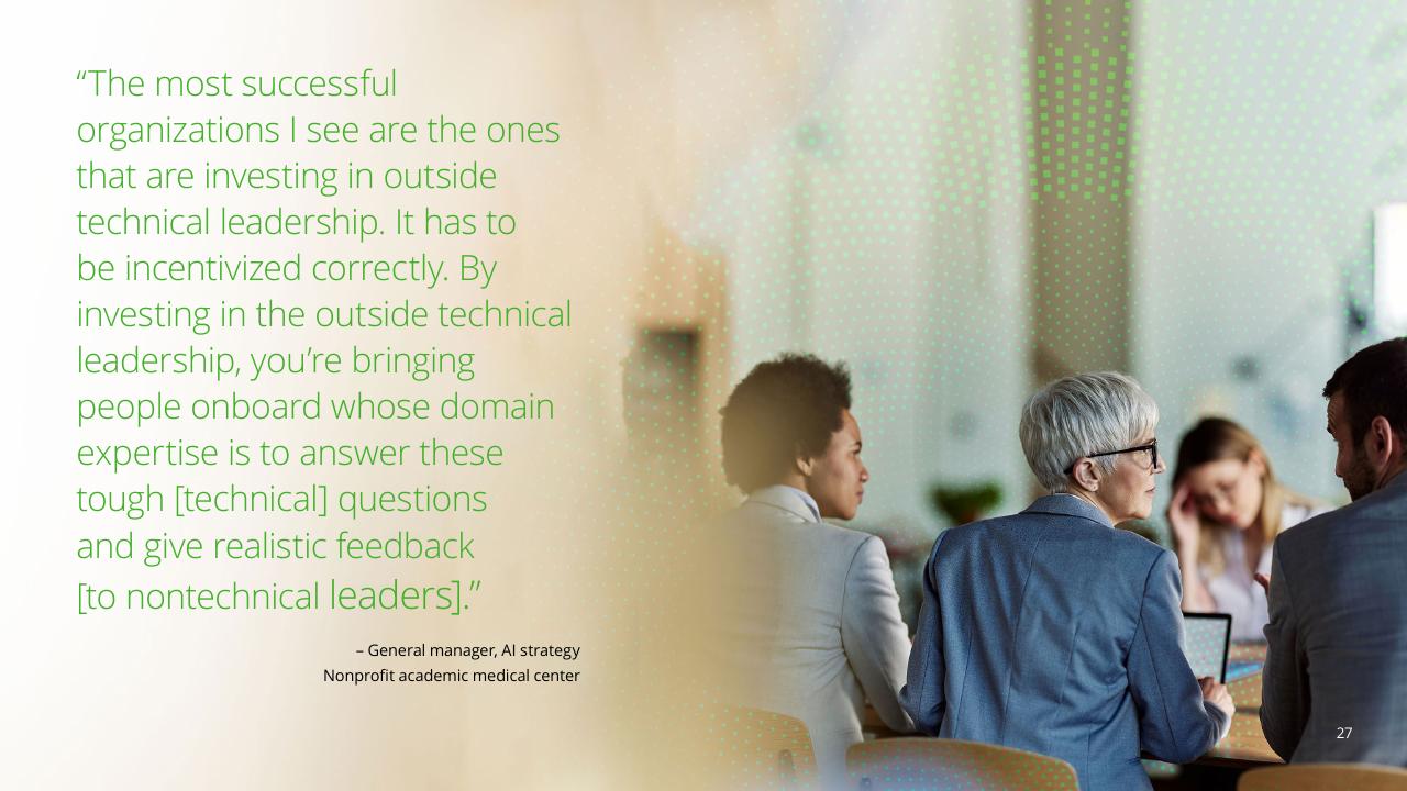 Quote slide 27 from Fueling The AI Transformation_ Four Key Actions Powering Widespread Value From AI Right Now Deloitte