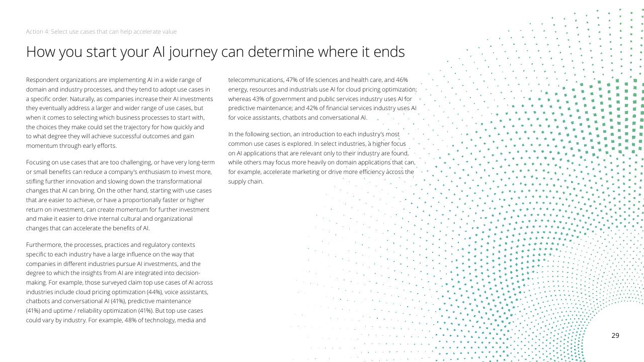 Text slide 29 from Fueling The AI Transformation_ Four Key Actions Powering Widespread Value From AI Right Now Deloitte