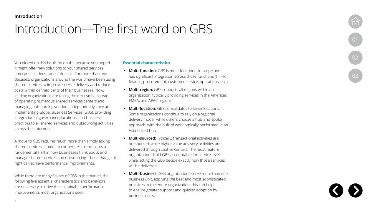 Text slide 3 from Global Business Services Performance Improvement Deloitte