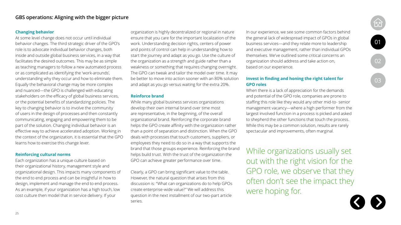 Text slide 25 from Global Business Services Performance Improvement Deloitte