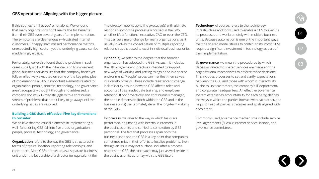 Text slide 30 from Global Business Services Performance Improvement Deloitte