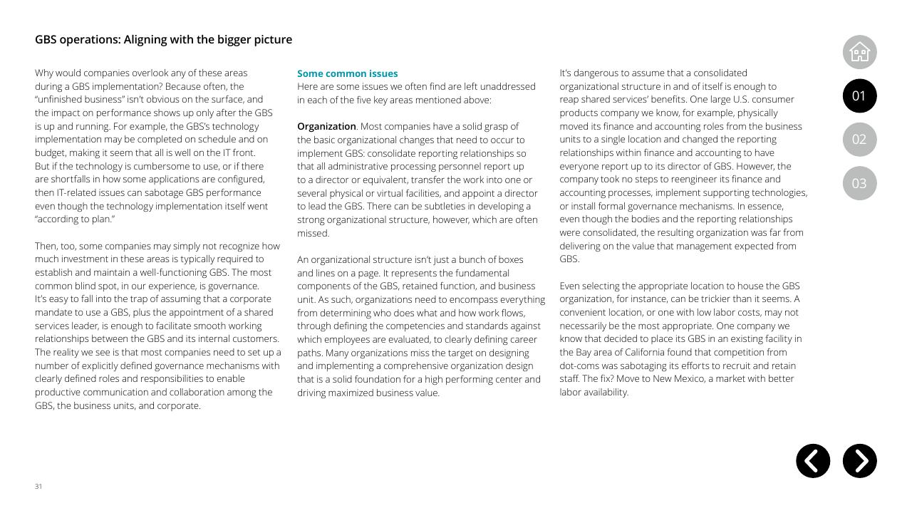 Text slide 31 from Global Business Services Performance Improvement Deloitte