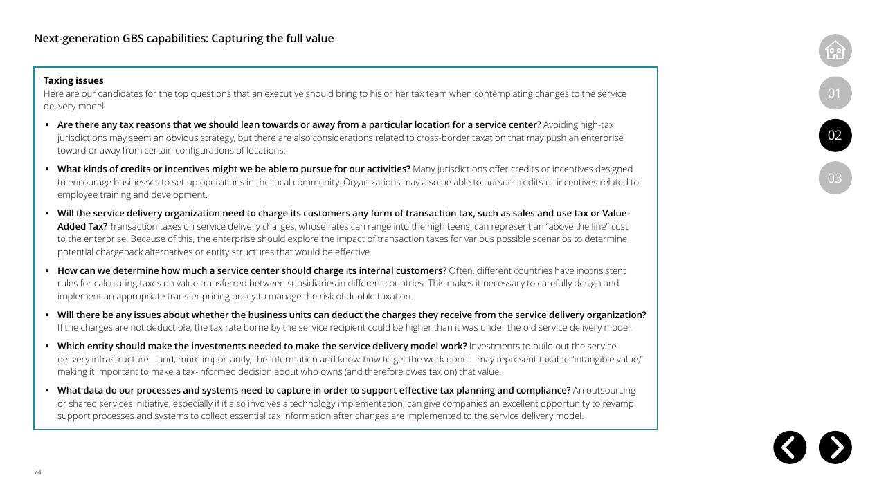 Text slide 74 from Global Business Services Performance Improvement Deloitte
