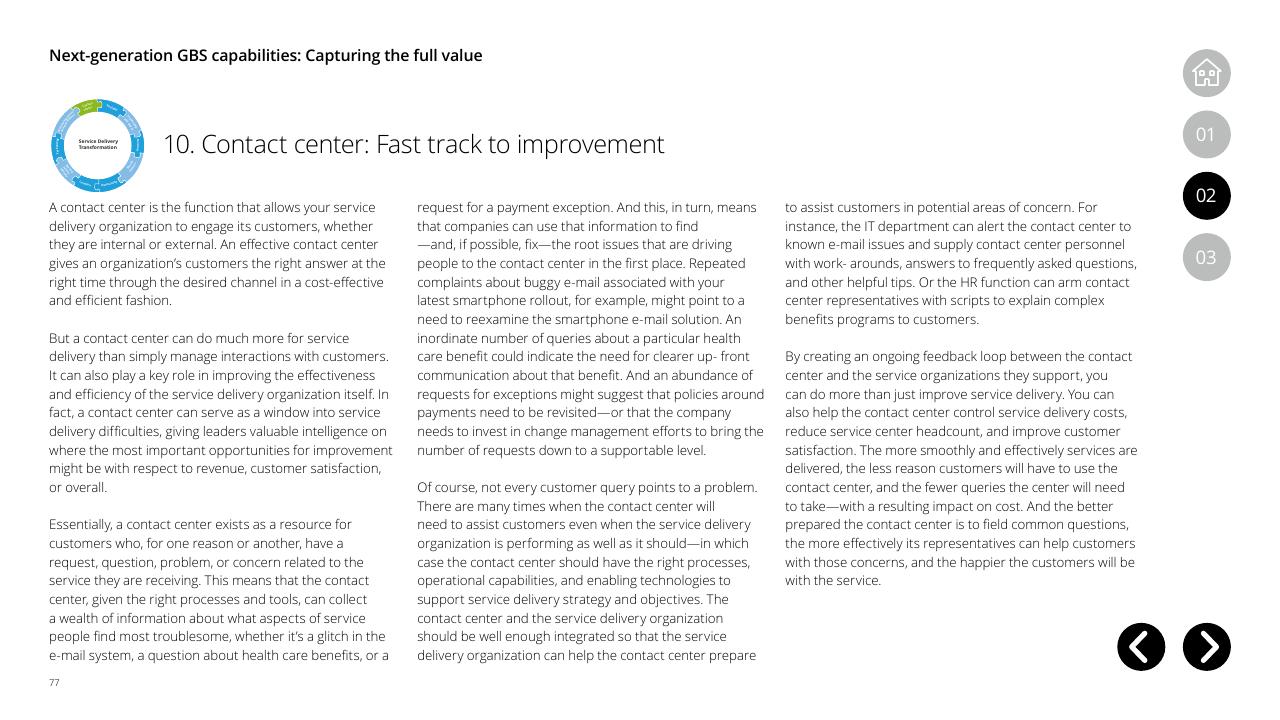 Text slide 77 from Global Business Services Performance Improvement Deloitte