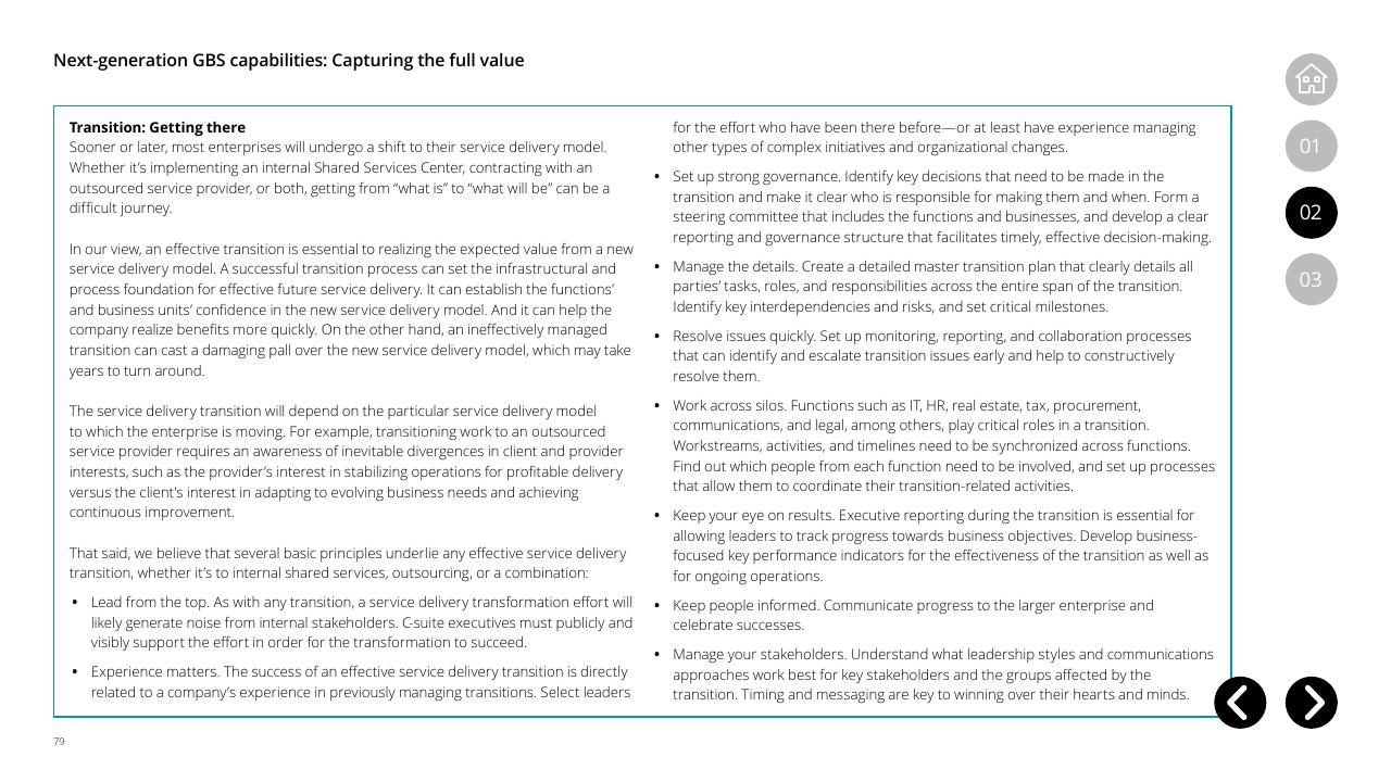 Text slide 79 from Global Business Services Performance Improvement Deloitte