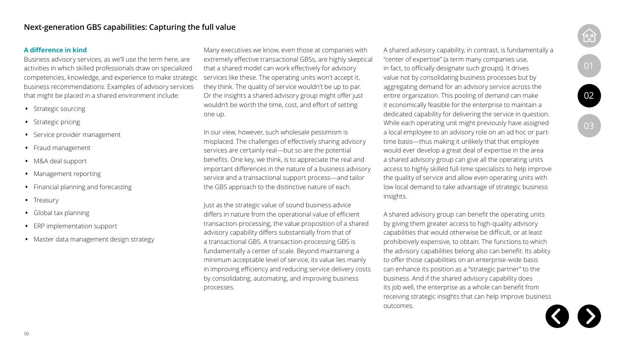 Text slide 90 from Global Business Services Performance Improvement Deloitte