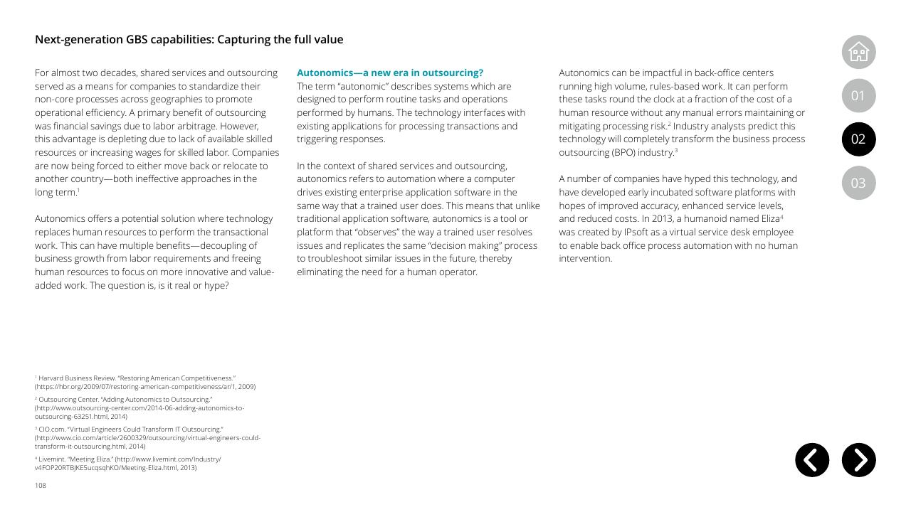 Text slide 108 from Global Business Services Performance Improvement Deloitte