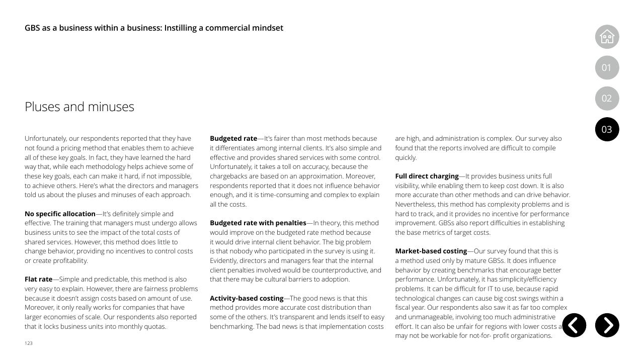 Text slide 123 from Global Business Services Performance Improvement Deloitte