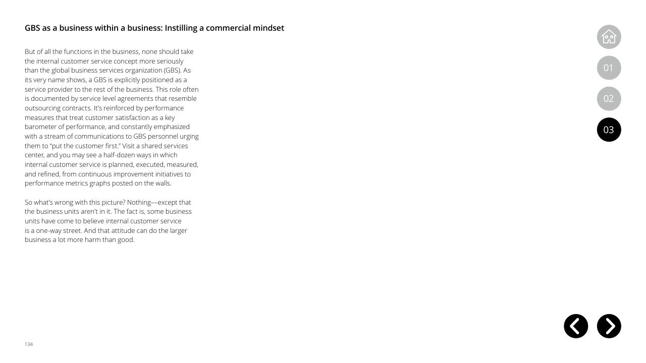 Text slide 134 from Global Business Services Performance Improvement Deloitte