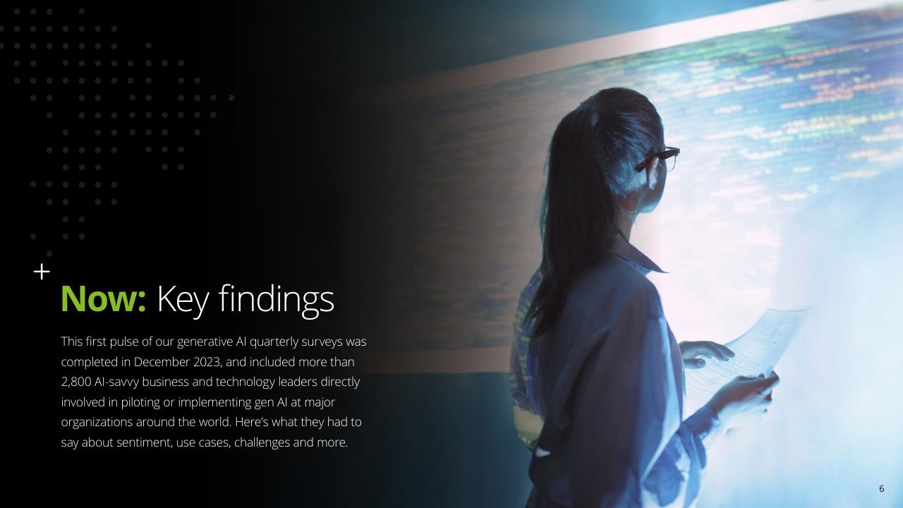 Section Divider slide 6 from Insights From The Leading Edge Of Generative AI Adoption Deloitte