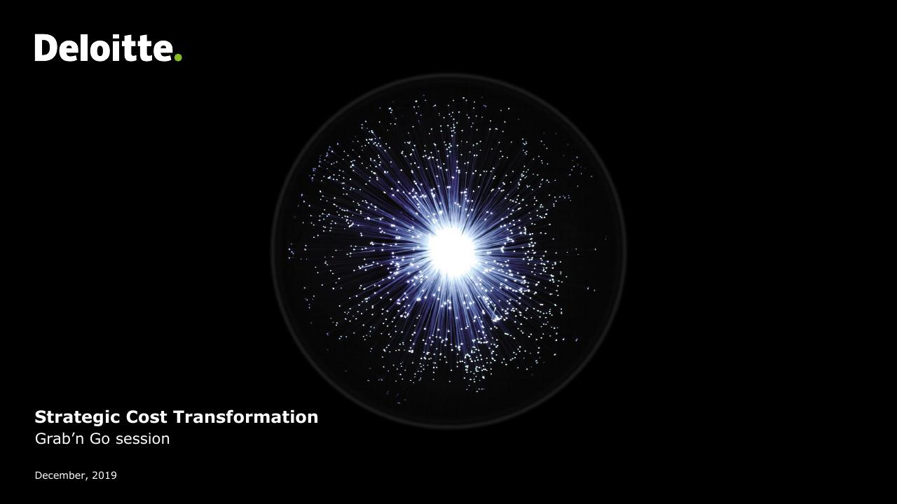 Strategic Cost Transformation Grabn Go Session Deloitte consulting deck cover