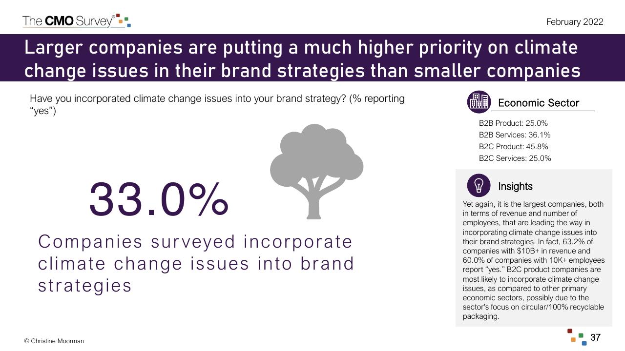 Dashboard slide 37 from The Cmo Survey The Highlights And Insights Report February 2022 Deloitte