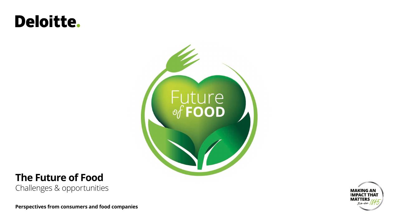 The Future Of Food Challenges Opportunities Deloitte consulting deck cover