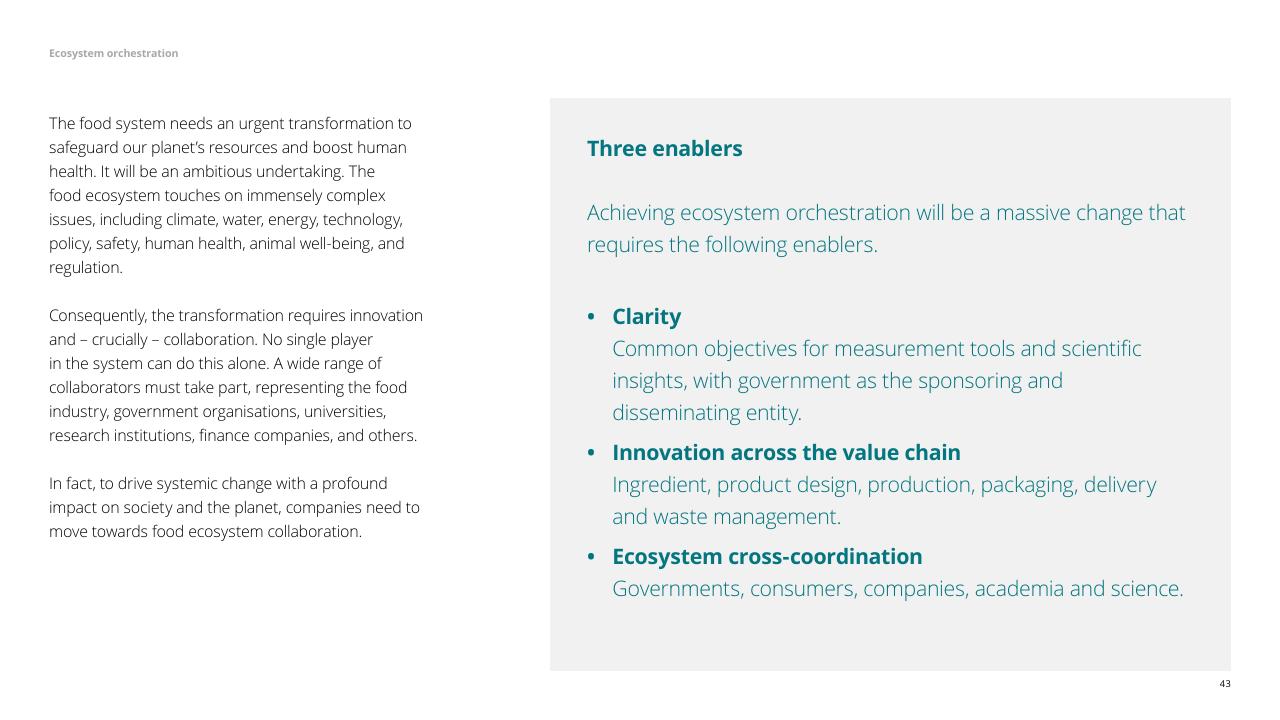 Text slide 43 from The Future Of Food Challenges Opportunities Deloitte