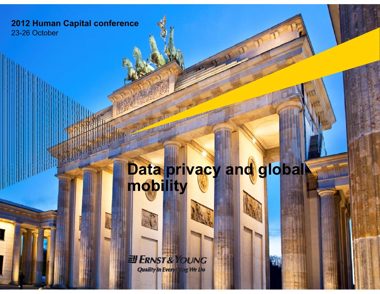 Data Privacy And Global Mobility consulting deck cover