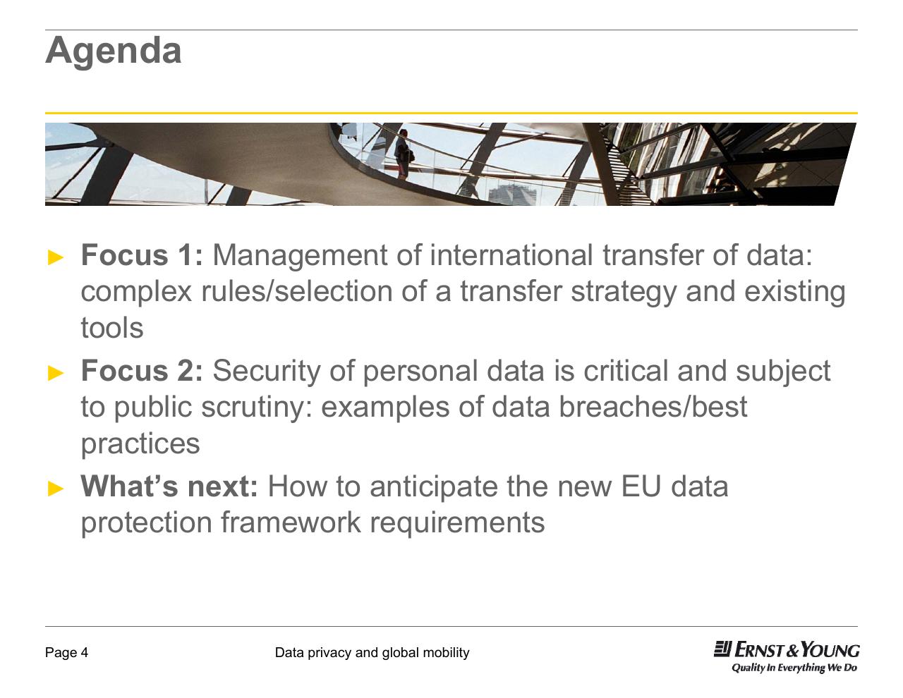 Agenda slide 4 from Data Privacy And Global Mobility
