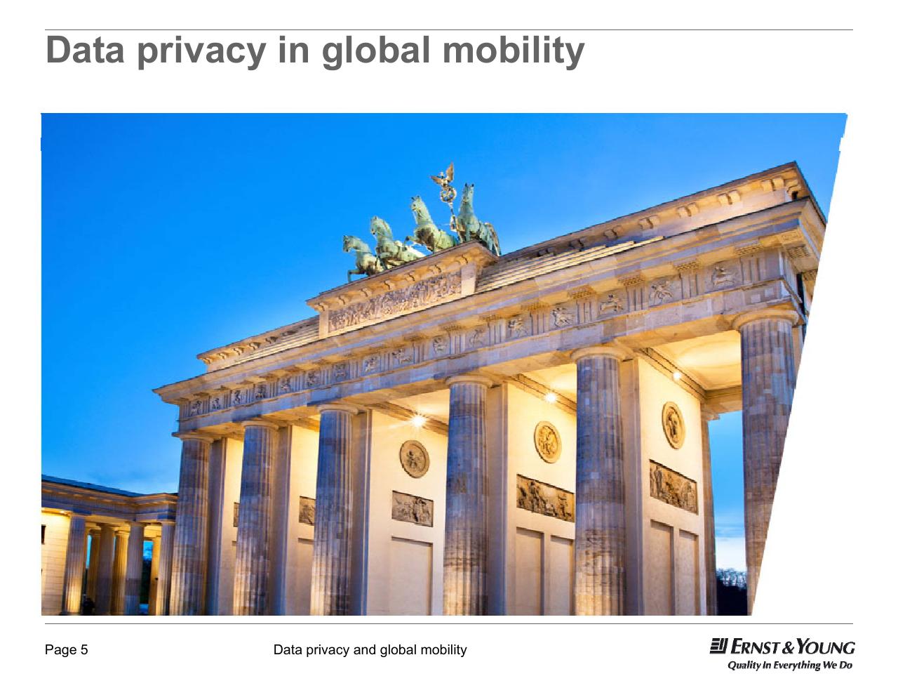 Cover slide 5 from Data Privacy And Global Mobility