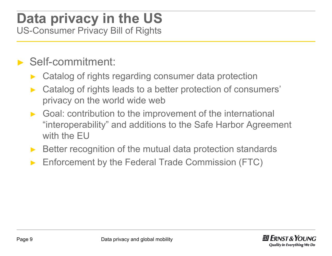 Text slide 9 from Data Privacy And Global Mobility