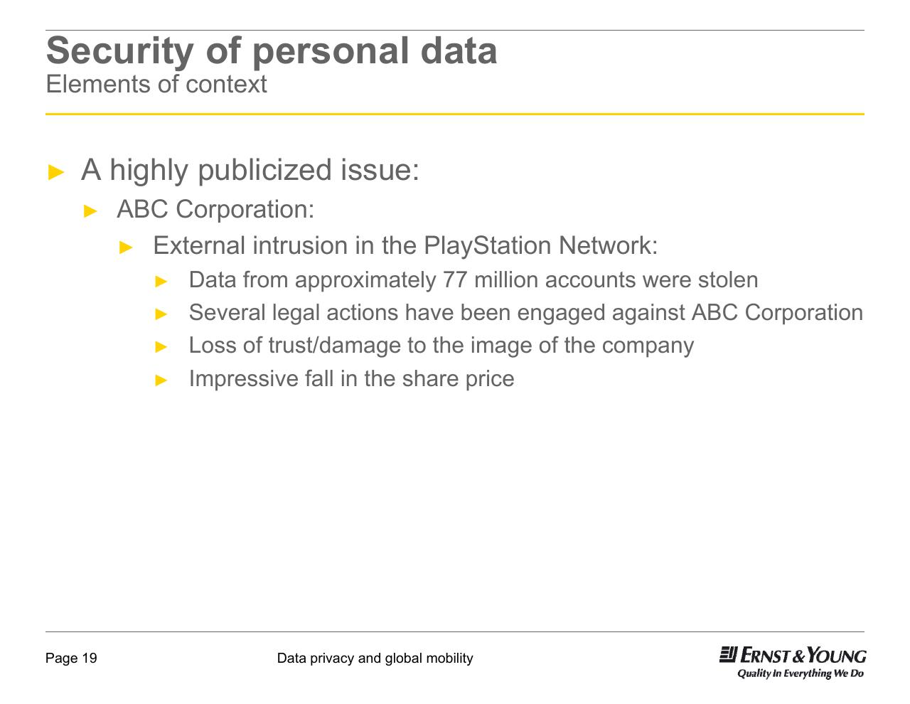 Case Study slide 19 from Data Privacy And Global Mobility