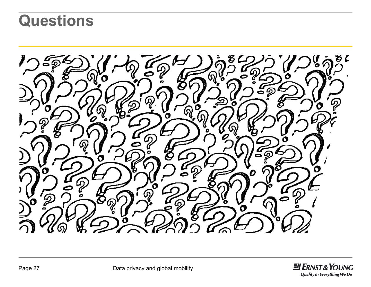 Section Divider slide 27 from Data Privacy And Global Mobility