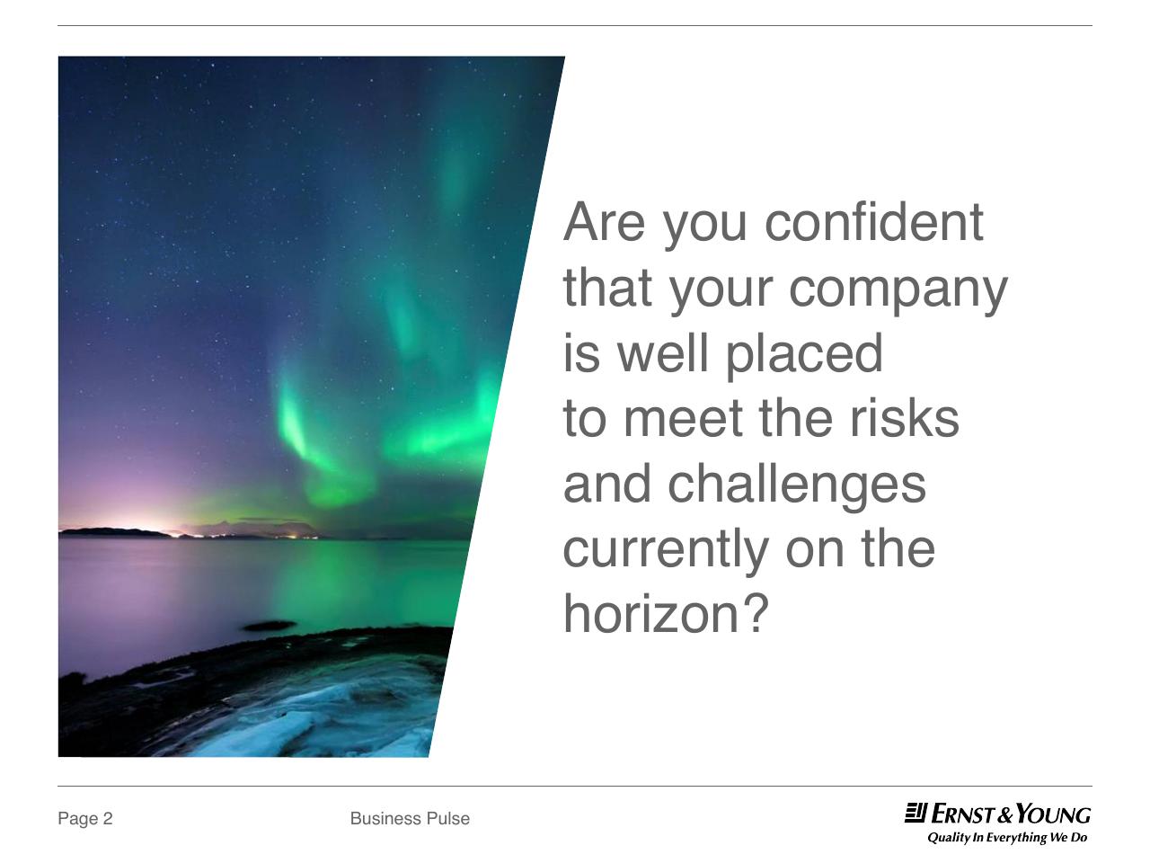 Section Divider slide 2 from Dual Perspectives On The Top 10 Risks And Opportunities 2013 And Beyond