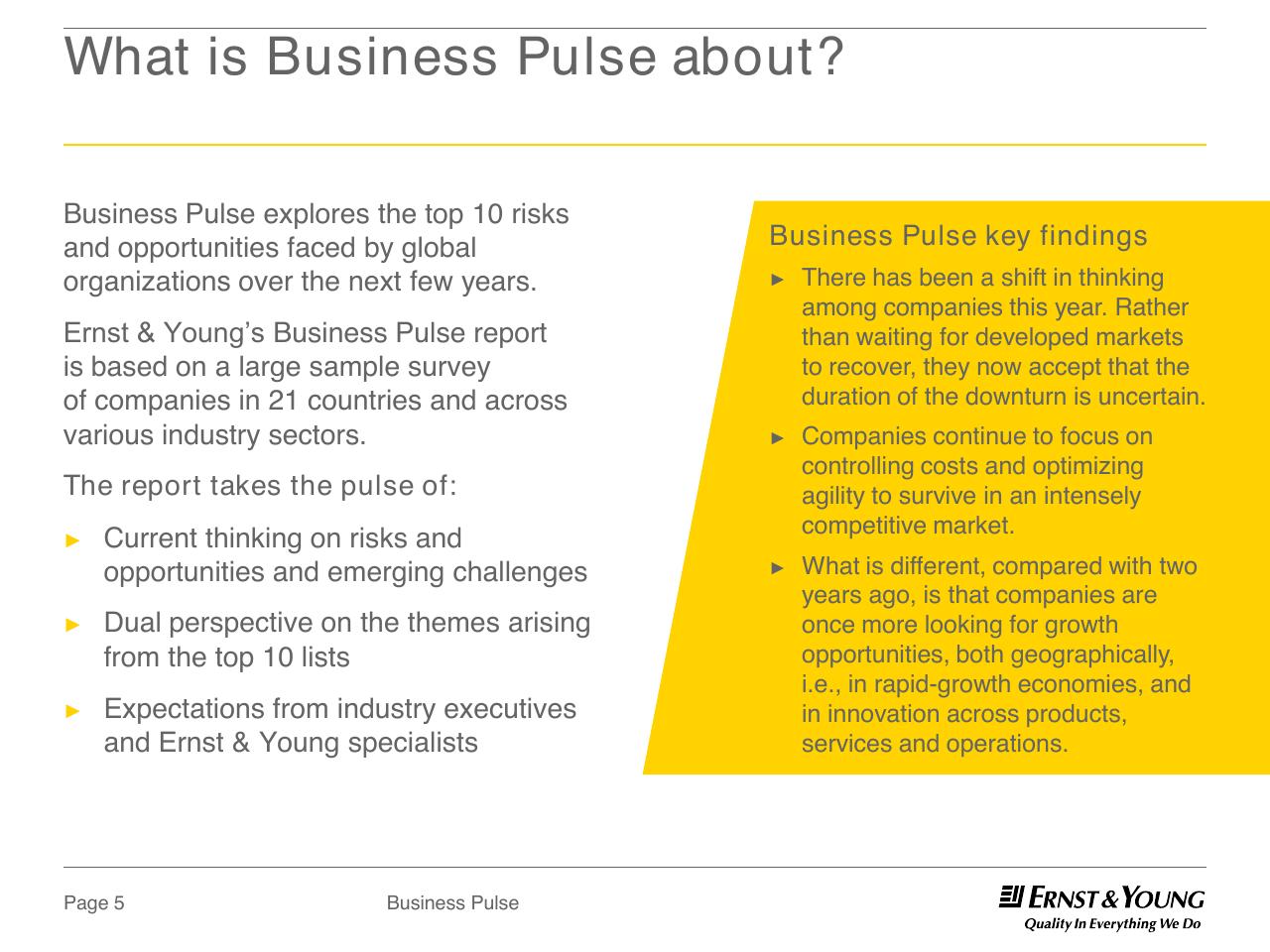 Comparison slide 5 from Dual Perspectives On The Top 10 Risks And Opportunities 2013 And Beyond
