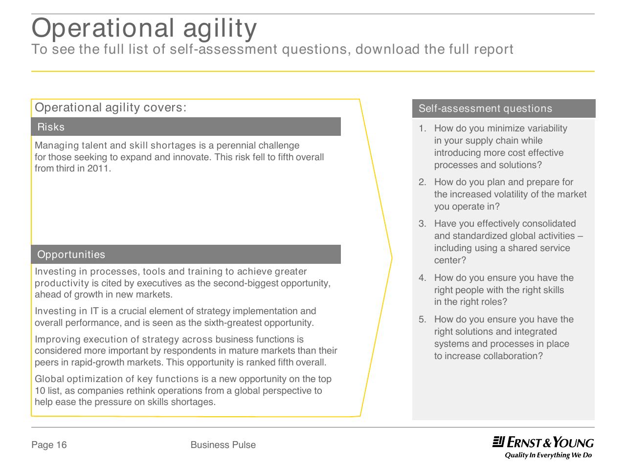 Comparison slide 16 from Dual Perspectives On The Top 10 Risks And Opportunities 2013 And Beyond