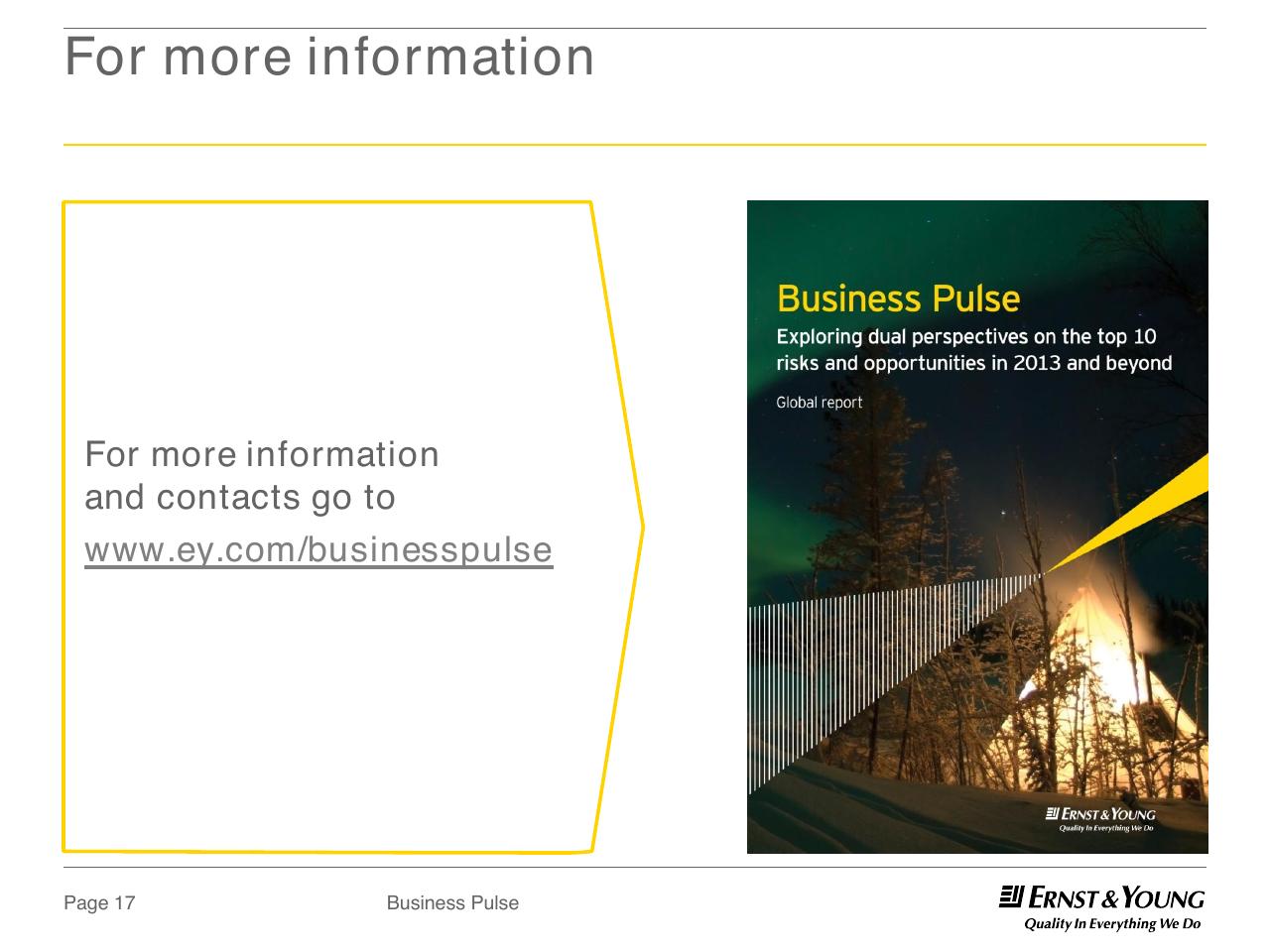 Text slide 17 from Dual Perspectives On The Top 10 Risks And Opportunities 2013 And Beyond