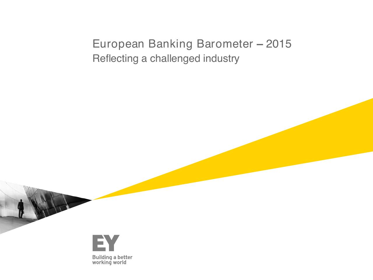 European Banking Barometer 2015 Reflecting A Challenged Industry consulting deck cover