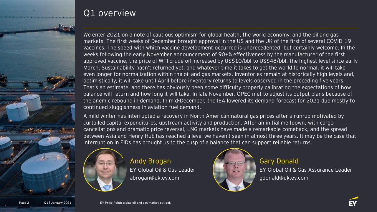 Text slide 2 from EY Price Point_ Global Oil And Gas Market Outlook