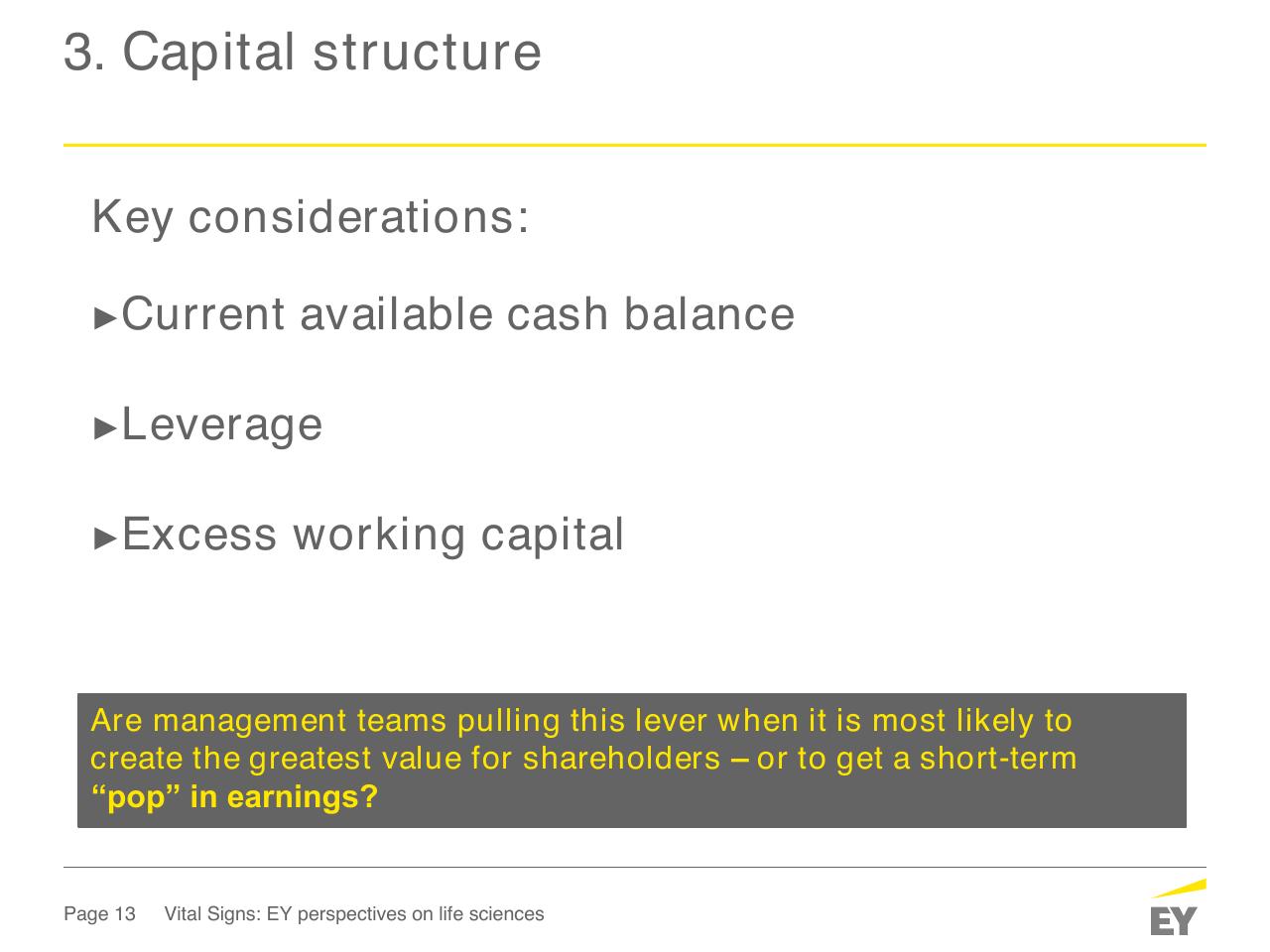 Text slide 13 from How Fit Is Your Capital Allocation Strategy_