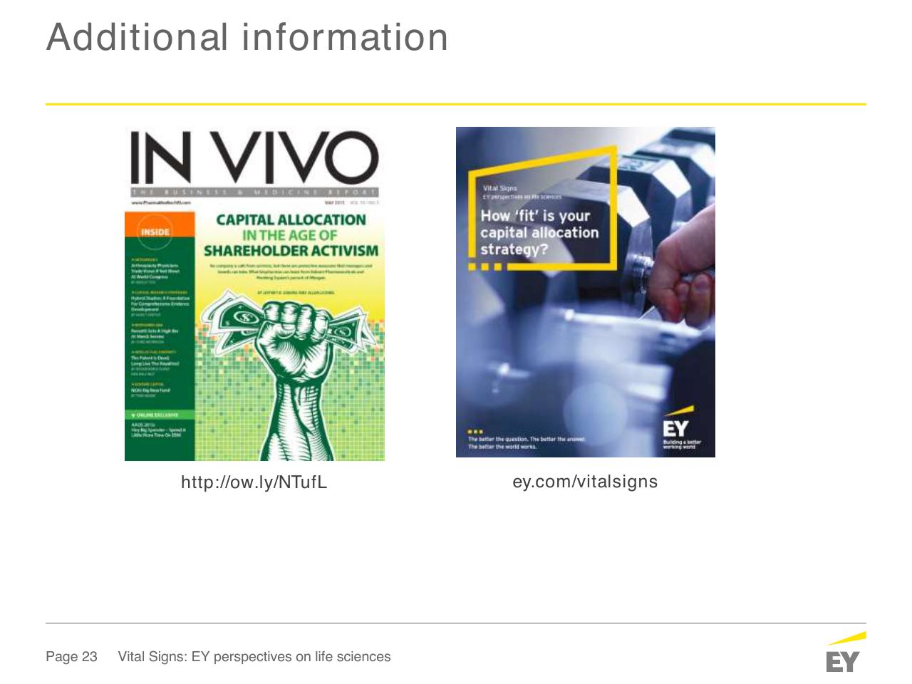 Comparison slide 23 from How Fit Is Your Capital Allocation Strategy_