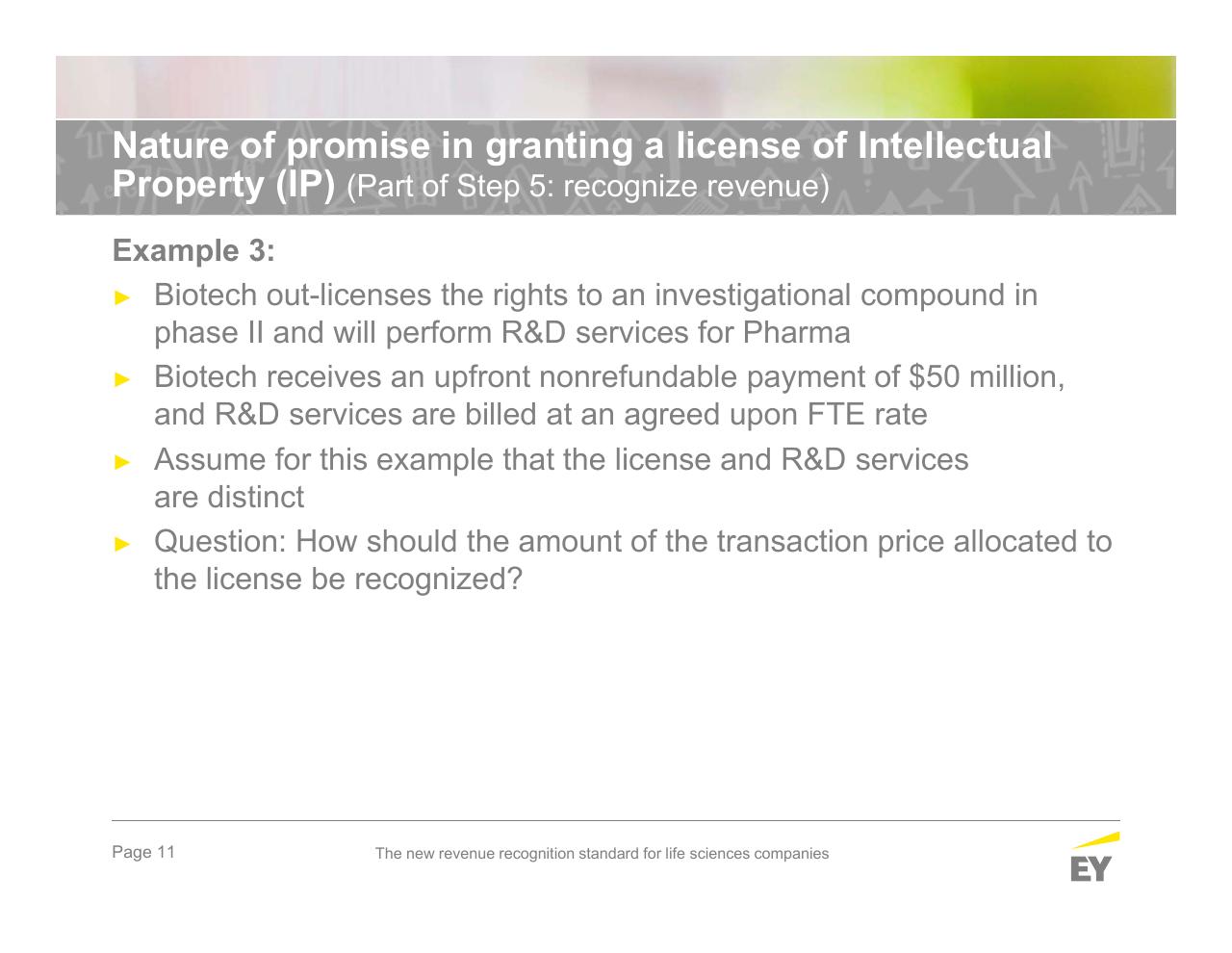 Case Study slide 11 from The New Revenue Recognition Standard For Life Sciences Companies