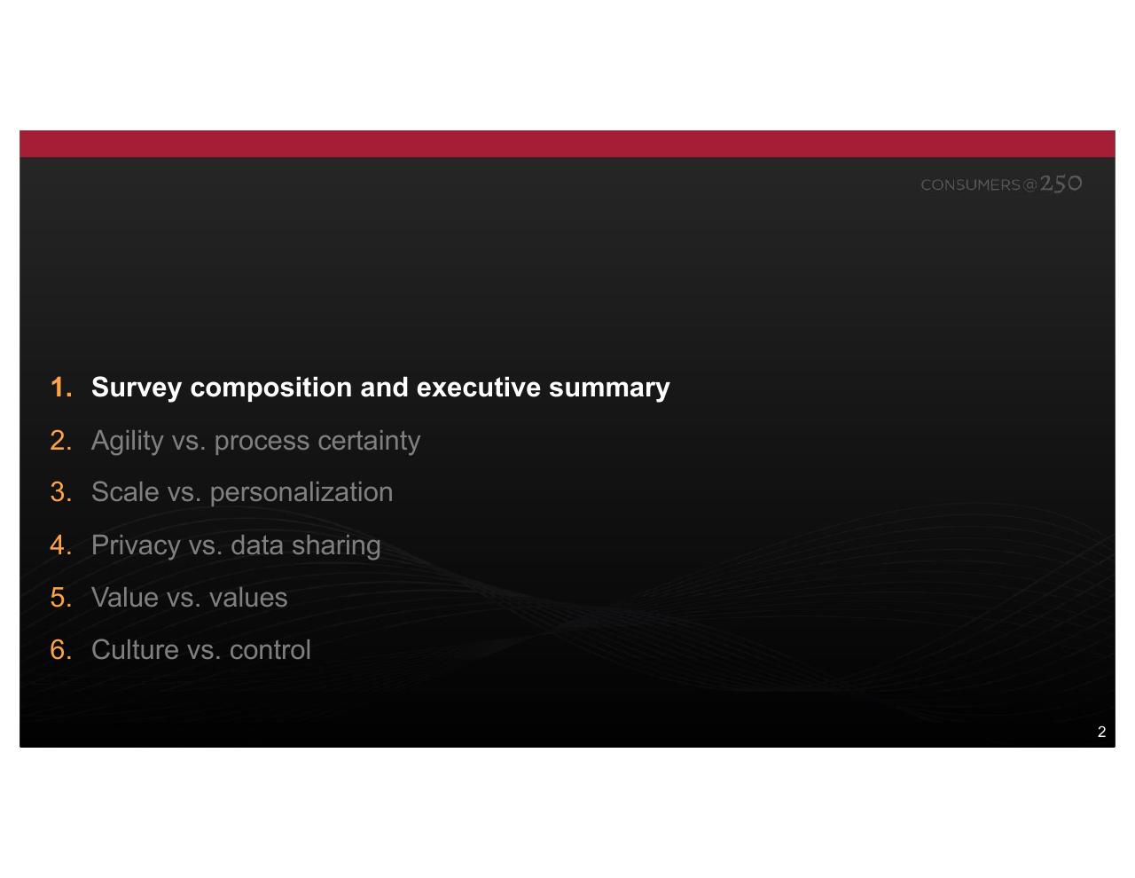 Agenda slide 2 from Consumers At 250 Kearney