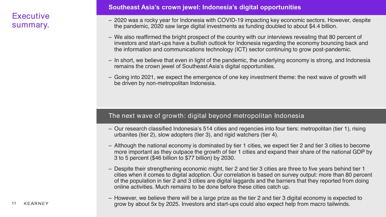 Text slide 11 from Unlocking The Next Wave Of Digital Growth_ Beyond Metropolitan Indonesia Kearney