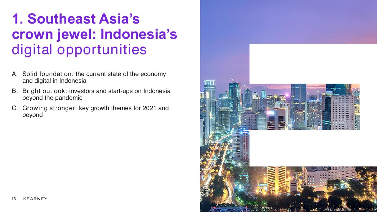 Section Divider slide 13 from Unlocking The Next Wave Of Digital Growth_ Beyond Metropolitan Indonesia Kearney