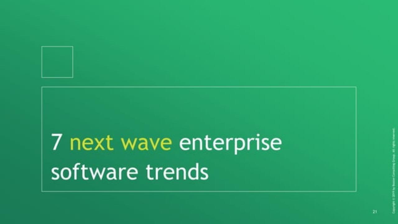 Section Divider slide 22 from Seven Forces Reshaping Enterprise Software
