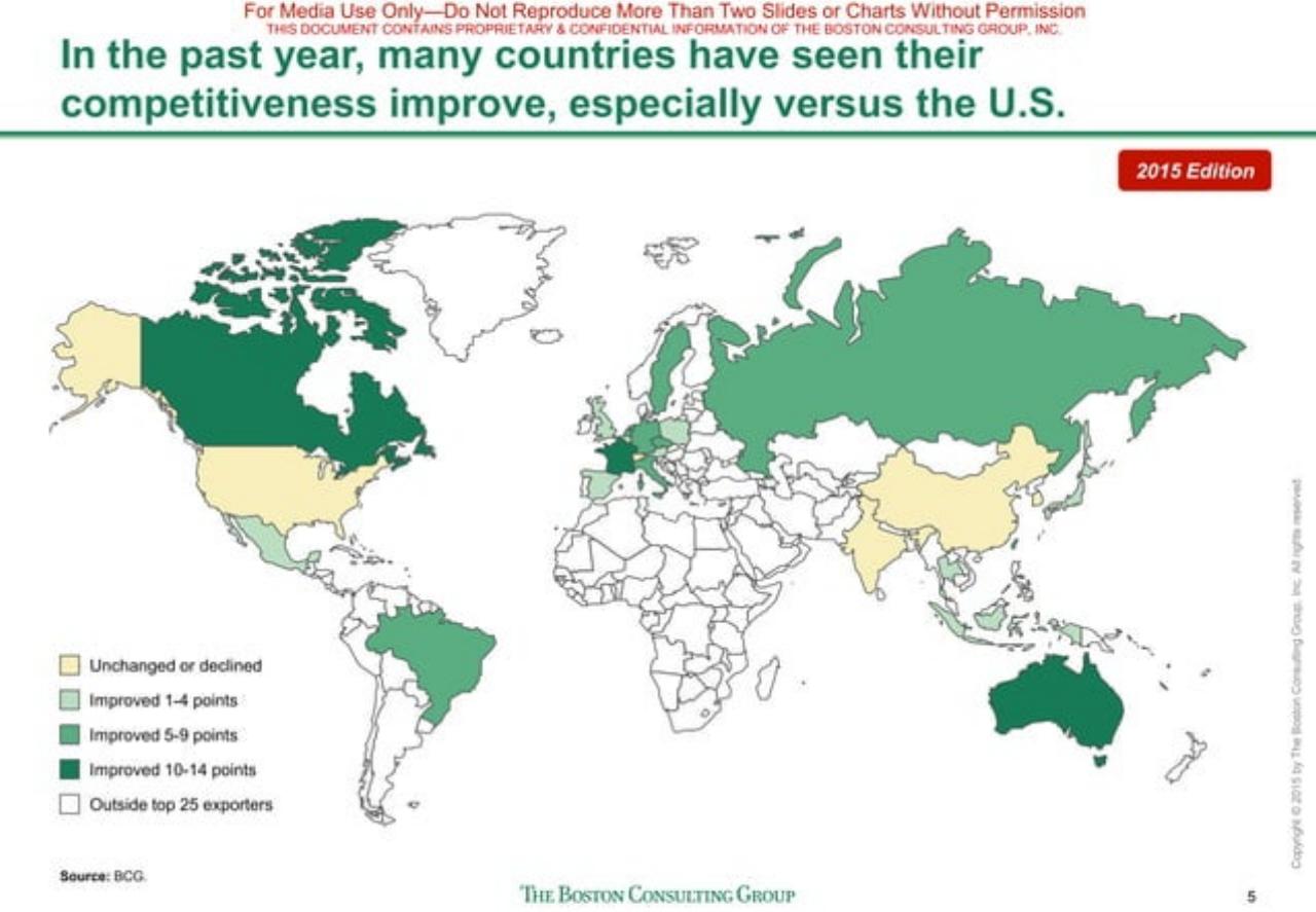 Chart slide 6 from The Shifting Economics Of Global Manufacturing