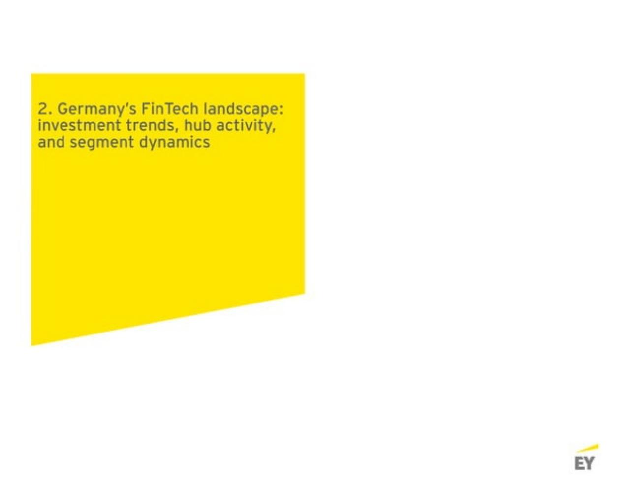Section Divider slide 7 from Germanyfintechlandscape EY