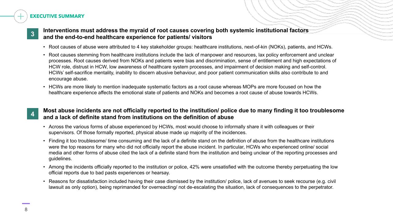 Text slide 8 from Preventing Healthcare Worker Abuse Harassment Template