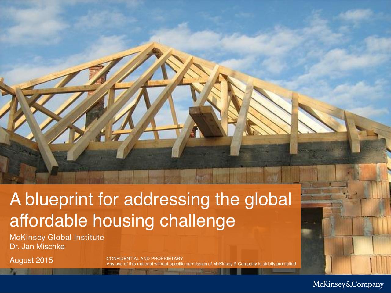 A Blueprint For Addressing The Global Affordable Housing Challenge consulting deck cover